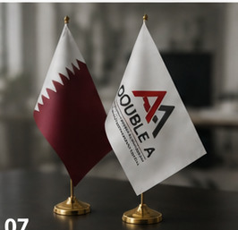 Qatar and Double A flags