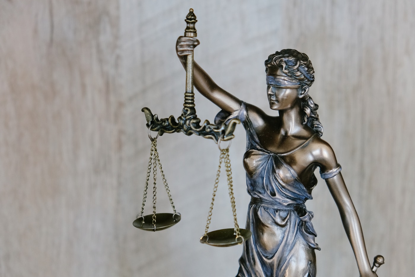 Lady Justice statue representing legal services